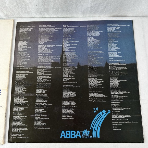 Abba - The Album Vinyl LP Record 1977 Epic Take A Chance On Me! Vintage - Picture 10 of 12
